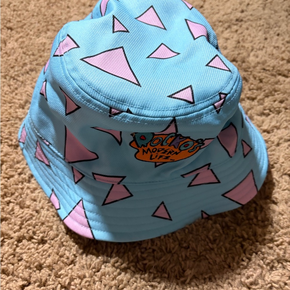 Nickelodeon Rockos Modern Life Pastel Blue and Pink Bucket Hat